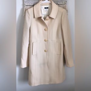 J. Crew Cream Lady Coat
